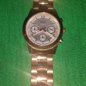 GUESS Chronograph Rose Gold Tone Women's Watch